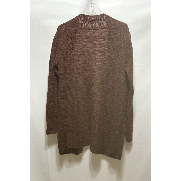 Eileen Fisher Petite Medium 100% Baby Alpaca Long Sleeve Cardigan - Picture 9 of 11